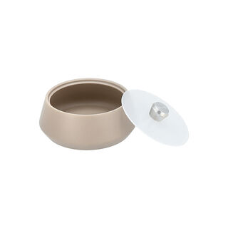 Dallaty beige porcelain date bowl with lid 15.5*15.5*10 cm