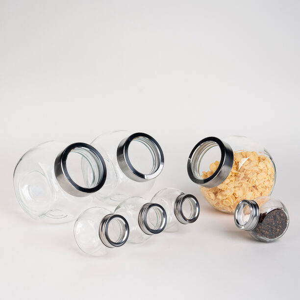 Alberto 7 Pieces Glass Jars Set  image number 0