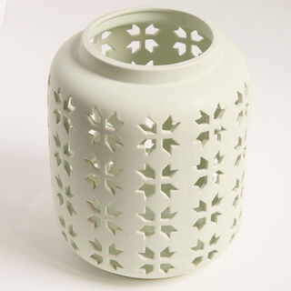 Homez white ceramic candle holder 20.6*20.6*24.5 cm