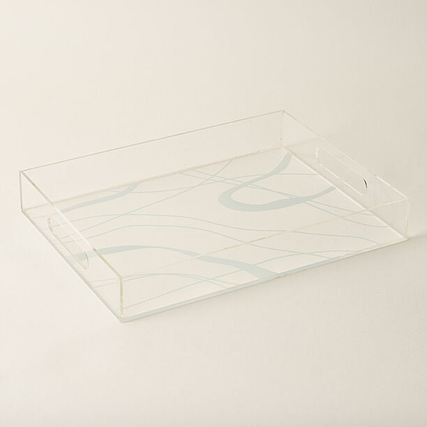 Dallaty acrylic tray with frosted pattern 40*30*6H cm image number 0