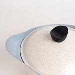 Lahoya white granite pot with lid image number 1