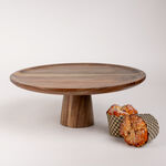 Alberto wooden cake dome with stand 36*13.5 cm image number 1