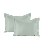 Cottage 2 pcs mint green percale cotton pillowcases 50*90 cm 200 thread count image number 0