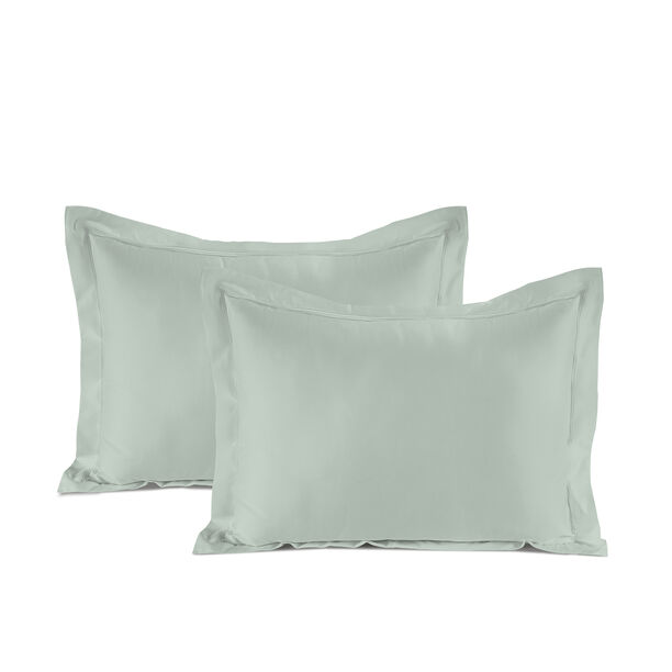 Cottage 2 pcs mint green percale cotton pillowcases 50*90 cm 200 thread count image number 0