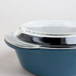 Alberto glass dark blue casserole with lid 1.5l image number 3