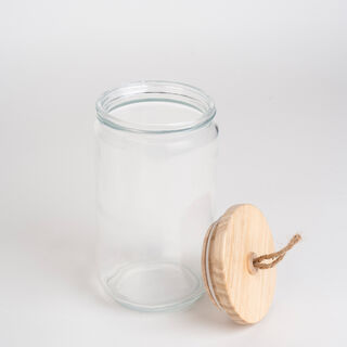 Alberto Glass Canister With Wooden Lid