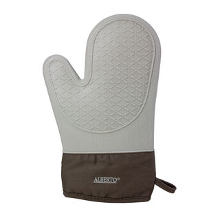 Heat-Resistant Oven Mitts - Set of 2 Silicone Kitchen Oven Mitt Gloves, Grey