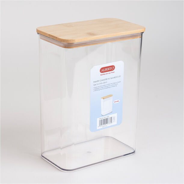 Pantry canister 2500ml with bamboo lid image number 1