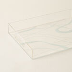 Dallaty acrylic tray with frosted pattern 40*30*6H cm image number 1