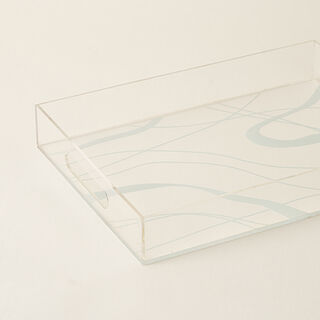 Dallaty acrylic tray with frosted pattern 40*30*6H cm