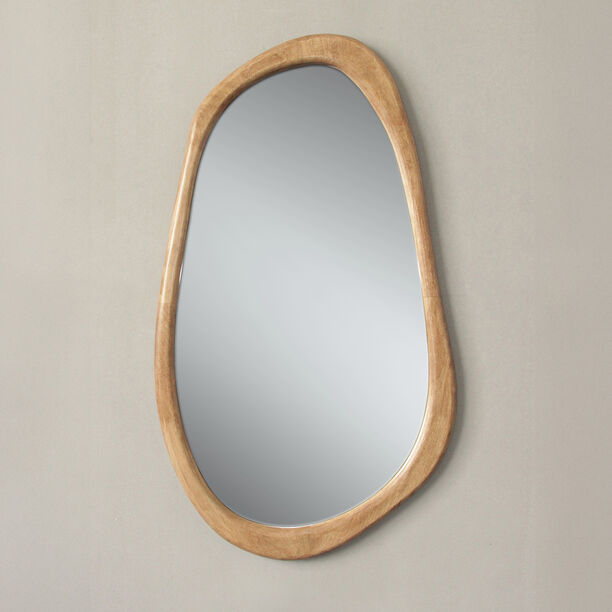 Homez wooden wall mirror 120*68*3 cm image number 0