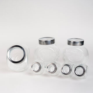 Alberto 7 Pieces Glass Jars Set 