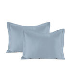 Boutique Blanche 2 pcs sky blue sateen cotton pillowcases 50*75 cm 300 thread count image number 0