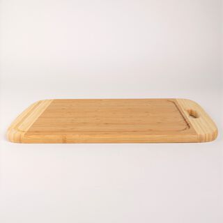 Bamboo Cutting Board With Juice Grooved Borders 