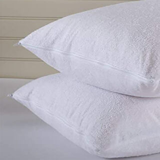 Cottage white polyster pillow protector 50*90 cm