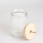 Alberto Glass Canister With Wooden Lid And Hemp Rope 1700Ml image number 1