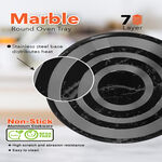 Grandi 3 pcs round oven tray set 24 26 30 cm image number 3