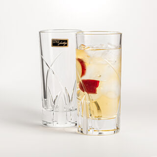 RCR 2 pc crystal tumblers set 360 ml Grosseto collection