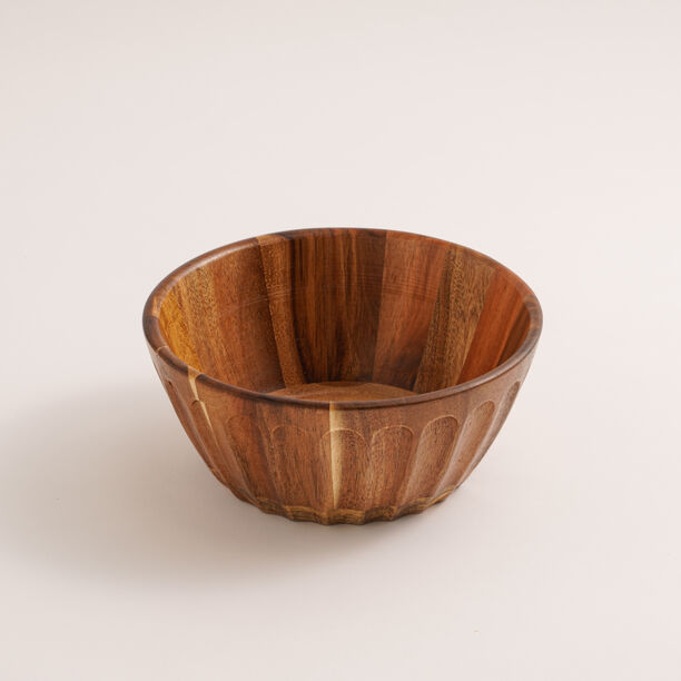 Alberto Acacia wood dark brown salad bowl 24*10 cm image number 0