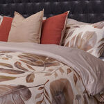 2 piece Boutique Blanche Beige/Green Cotton Lyocell twin size comforters set image number 2