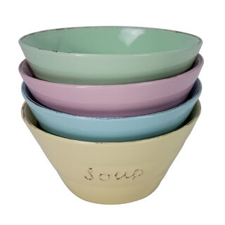 Soup Bowl Set 4Pcs Mix Colors