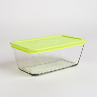 Kitchen classics transparent glass food storage set with lids 12 pcs