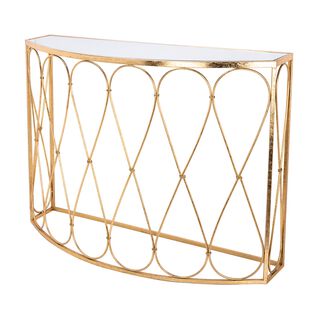 Homez Metal Console Table Gold 