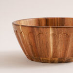 Alberto Acacia wood dark brown salad bowl 24*10 cm image number 2