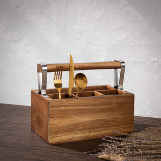 Alberto wooden cutlery holder 26*16*20 cm