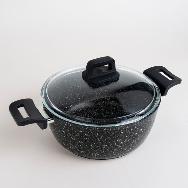 Alberto 7 piece black granite cookware set image number 1