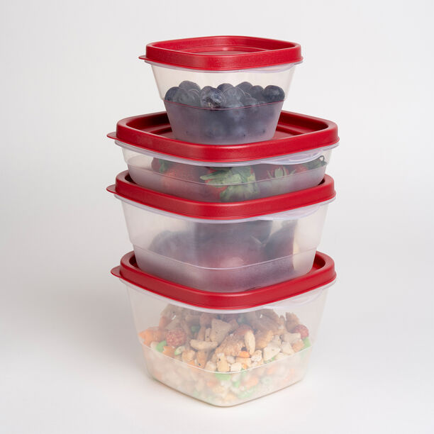 Alberto transparent plastic food container with lids 22 pcs image number 7