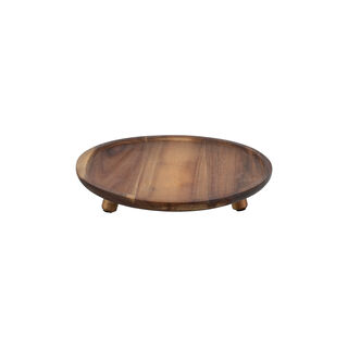 Alberto wooden oval serving plate with legs 32*5.5 cm