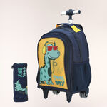 Rolling backpack with pencil case ,15 inches , Dino image number 0