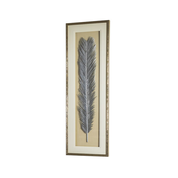 Silver Leaf Wall Art 40*120*3 Cm image number 1