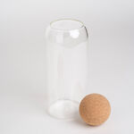 Alberto glass storage jar set with cork lid 3 pcs image number 3