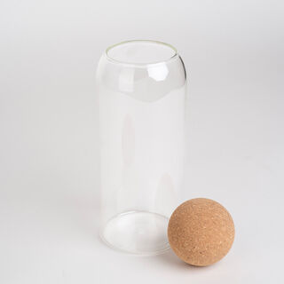 Alberto glass storage jar set with cork lid 3 pcs