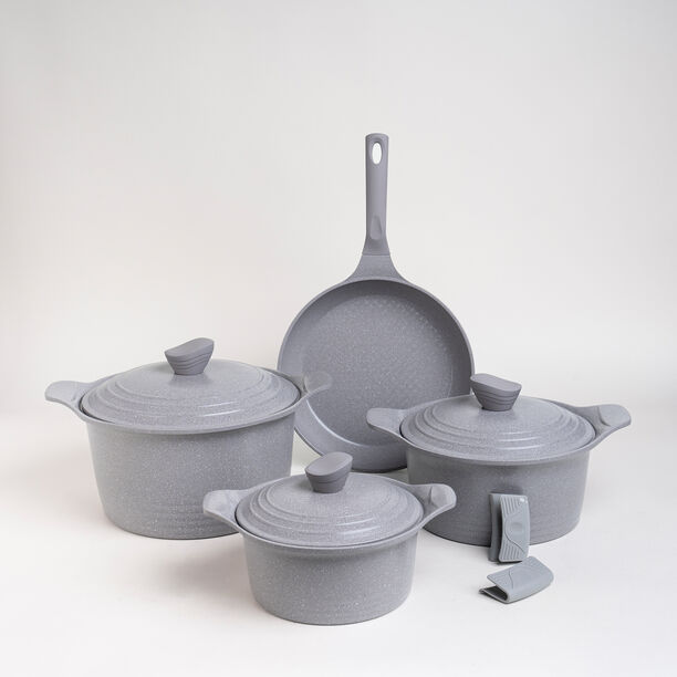 Alberto 7 piece grey ceramic cookware set image number 0