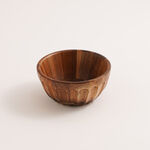 Alberto Acacia wood dark brown salad bowl 15.5*7 cm image number 0