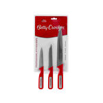 Betty Crocker 3Pcs Kitchen Knife Set L:10/12.7/20.3 Cm Red Color image number 0