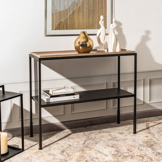 Homez wood and metal console table