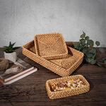 3Pcs Rattan Tray Santorini image number 6