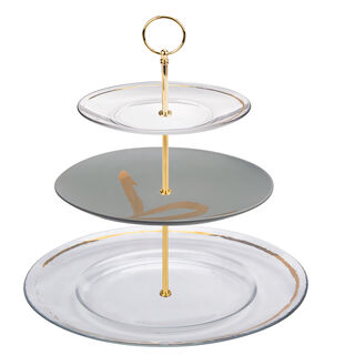 Gold Figure 3 Tier Cake Plate