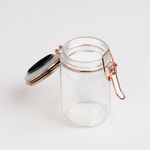 Alberto Glass Spice Jars Set 3 Pieces With Copper Clip Lid image number 2