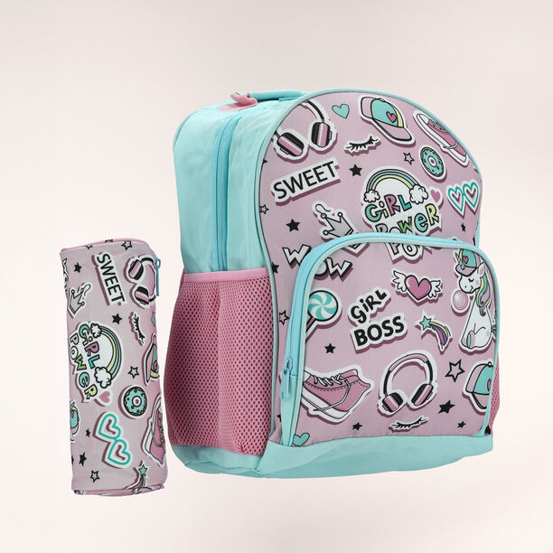 Large backpack with pencil case  ,15 inches , Sweet image number 0