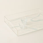 Dallaty acrylic tray with frosted pattern 40*30*6H cm image number 2