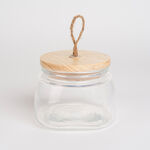Alberto Glass Jar With Wooden Lid And Hemp Rope 1150Ml image number 0