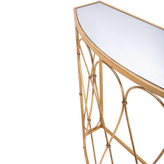 Homez Metal Console Table Gold 