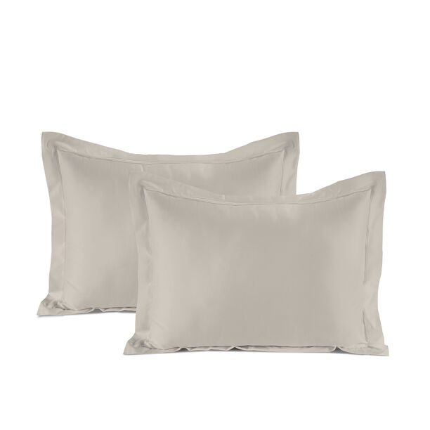 Boutique Blanche 2 pcs beige sateen cotton pillowcases 50*90 cm 300 thread count image number 0