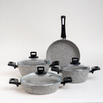 Alberto gray 7 piece granite cookware set image number 0