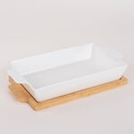 La Mesa Oven/Serving Rectangle Plate With Bamboo image number 0